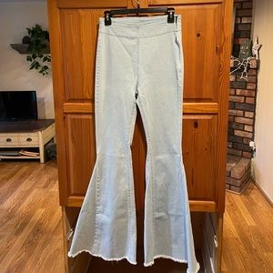 Flare light-wash jeans